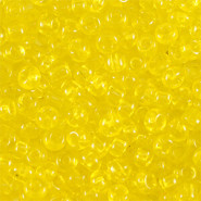 Glas rocailles kralen 8/0 (3mm) Transparent yellow